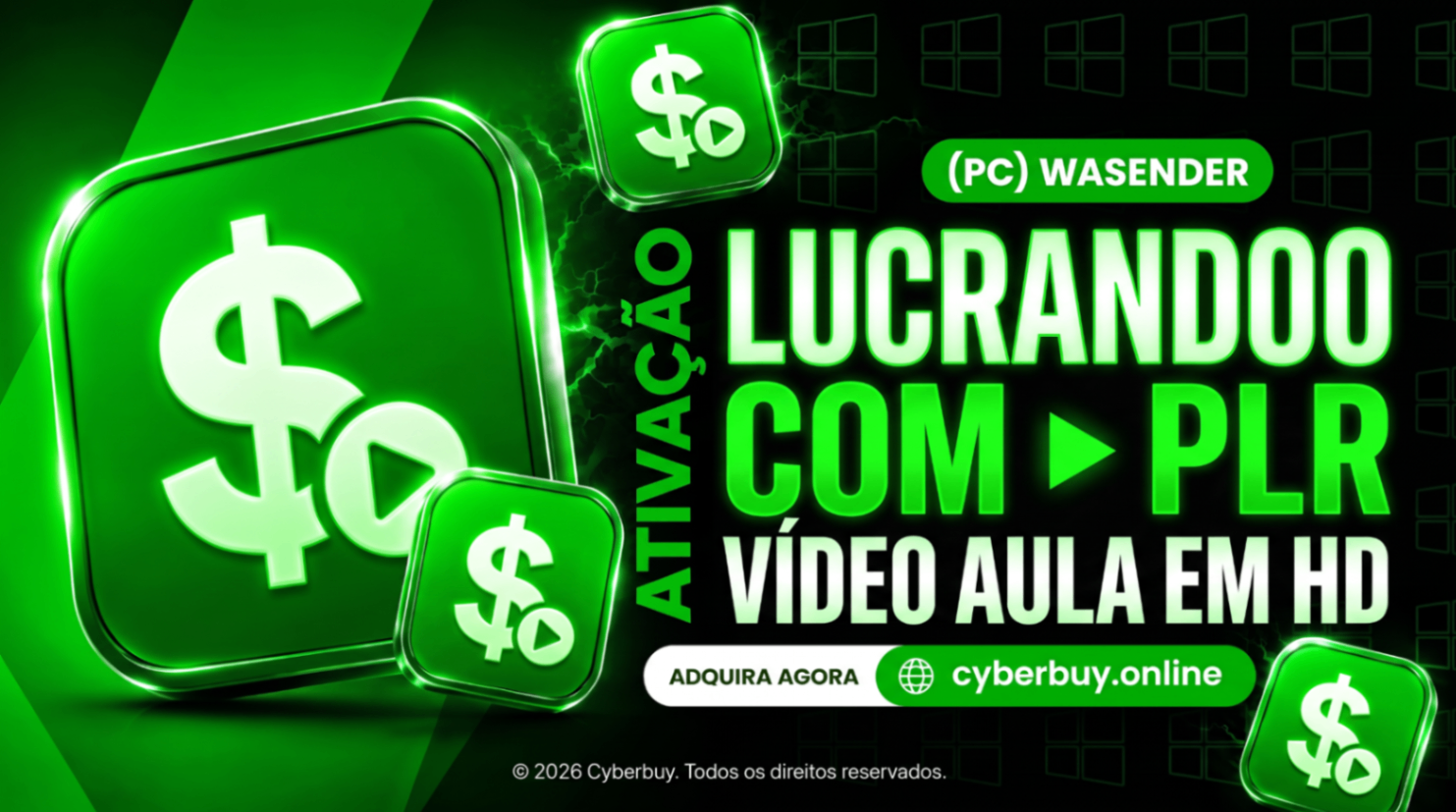 🛒 • LUCRANDO COM PLR 🟢 VÍDEO AULA EM HD 🟢