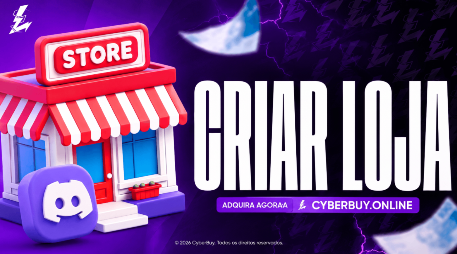 CRIO SUA LOJA - PRAZO DE 1 DIA + 10 PRODUTOS BRINDE
